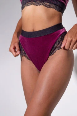 Sorte Velvet Adore Shorts - Plum -Pole Dance Clothing Shop ADORE 27