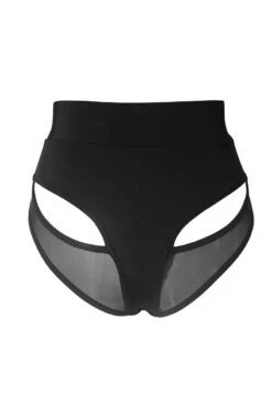 Hamade Activewear Mesh Hollow Back Bottoms - Black -Pole Dance Clothing Shop AW06 2