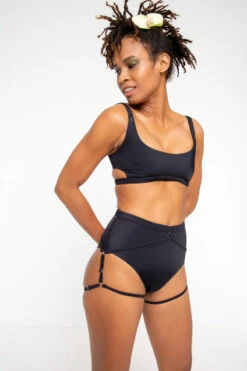 Nona Perkasa Angel Bottoms - Black -Pole Dance Clothing Shop AngelBottomBlack01