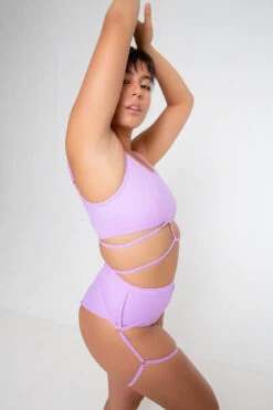 Nona Perkasa Angel Bottoms - Mauve -Pole Dance Clothing Shop AngelMauve03 1