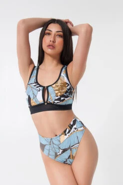 Pole Addict Mona High Leg Bottoms - Banani 14 Pole Addict Mona High Leg Bottoms - Banani -Pole Dance Clothing Shop Banani13