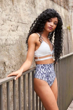 Lunalae Bella Top - White 22 Lunalae Bella Top - White -Pole Dance Clothing Shop BellaTop IkatHL2