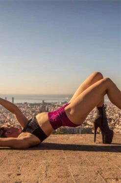 Dragonfly Betty High-Waisted Shorts - Velvet Ruby 8 Dragonfly Betty High-Waisted Shorts - Velvet Ruby -Pole Dance Clothing Shop Bety ruby