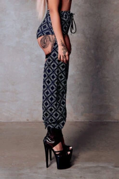 CXIX 119 Chaps - Black Print -Pole Dance Clothing Shop Black fashion bralette CXIX 119 fashion