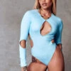 CXIX 119 Plunge Bodysuit - Blue