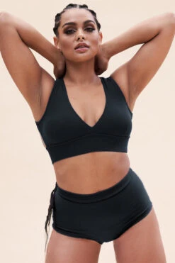 Lunalae Courtney V Neck Top - Recycled Black 5 Lunalae Courtney V Neck Top - Recycled Black -Pole Dance Clothing Shop Copyof1255TP 1012 1