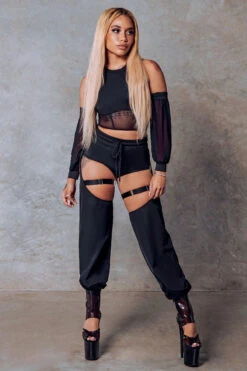 CXIX 119 Chaps - Black -Pole Dance Clothing Shop Corset top chaps black CXIX 119 polewear 02f40ce3 c563 46c8 bed2 085cf02bbe83