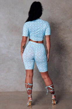 CXIX 119 Biker Shorts - Blue Print 15 CXIX 119 Biker Shorts - Blue Print -Pole Dance Clothing Shop Crop Tee Blue Monogram Streetwear poledance CXIX b1866438 4553 412c 9683 a33e6b33fa3b
