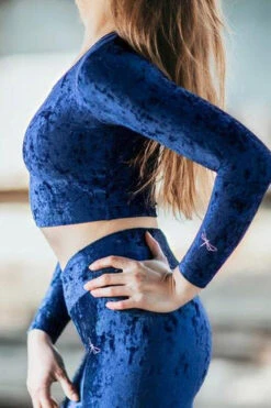 Dragonfly Pavi Crop Top - Velvet Blue 7 Dragonfly Pavi Crop Top - Velvet Blue -Pole Dance Clothing Shop DF Pavi Velvet blue 03212 540x f6bd399d 08f5 4f20 a752 20f48916903b