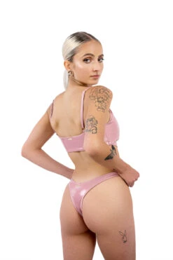 Naughty Thoughts Sinner Vinyl Thong Bottoms - Pink 13 Naughty Thoughts Sinner Vinyl Thong Bottoms - Pink -Pole Dance Clothing Shop DL 08886