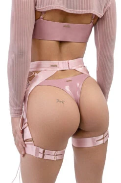 Naughty Thoughts XXX Rated Suspender - Pink 12 Naughty Thoughts XXX Rated Suspender - Pink -Pole Dance Clothing Shop DL 09075copy