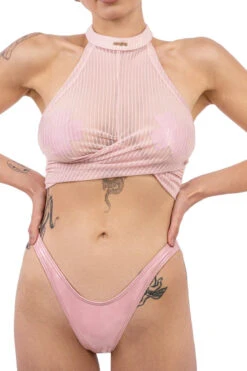 Naughty Thoughts XXX Rated See Through Top - Pink -Pole Dance Clothing Shop DL 09176copy2 1