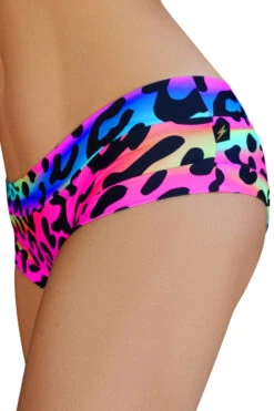 Cleo The Hurricane Hot Pants - Neon Leopard -Pole Dance Clothing Shop DSC00327