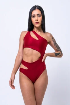 Sorte Under My Spell Bodysuit - Red 13 Sorte Under My Spell Bodysuit - Red -Pole Dance Clothing Shop DSC4427