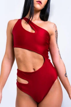 Sorte Under My Spell Bodysuit - Red -Pole Dance Clothing Shop DSC4442 Edit 1
