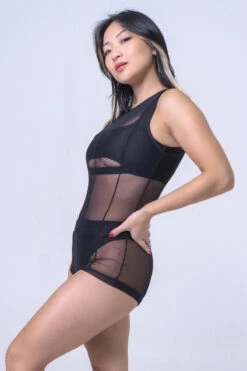 Sorte Inner Voice Bodysuit - Black -Pole Dance Clothing Shop DSC7909