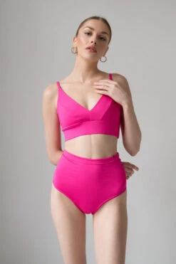 Pole Addict Scrunch Butt Basic High Waist Shorts - Neon Pink -Pole Dance Clothing Shop DSC 4253