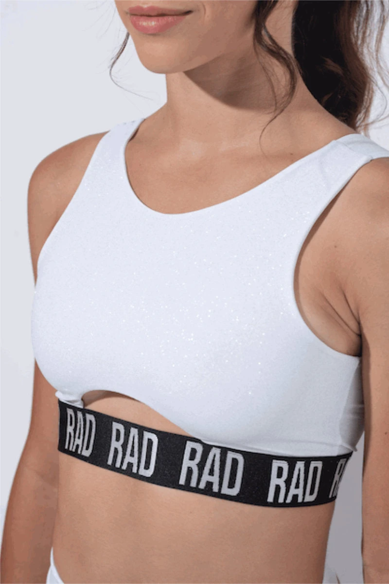 RAD Bahari Top - White Glitter 1 RAD Bahari Top - White Glitter