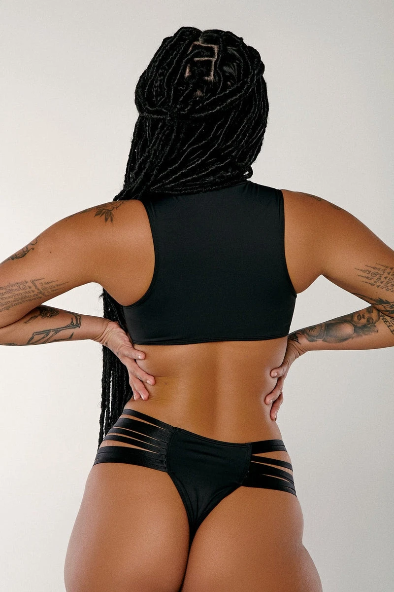 CXIX Dopamine Garter Top -Black 2 CXIX Dopamine Garter Top -Black - Image 2