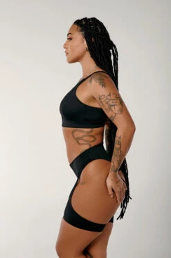 CXIX Dopamine Illusion Sports Bra - Black -Pole Dance Clothing Shop Dopamine black high suspenders bottoms sports bracxix15 956916b2 983e 4986 bb72 581b678f145f