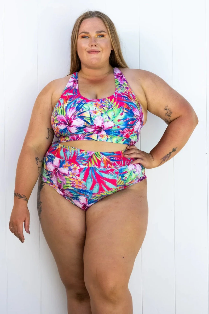 AMBR Designs High Waist Shorts - Aloha 5 AMBR Designs High Waist Shorts - Aloha - Image 5