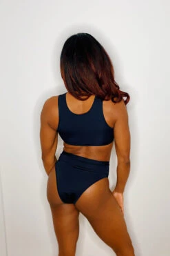 Hamade Activewear Lace Up High Cut Bottoms - Black -Pole Dance Clothing Shop EDE64716 E594 47F9 BCD1 6CDD061F4FAF