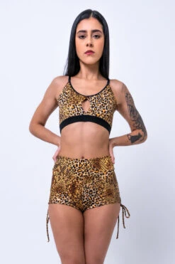 Sorte Full Moon Top - Snake-Leopard -Pole Dance Clothing Shop FULLMOON17