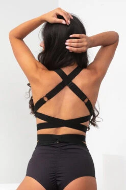 Lunalae Fallon Top - Recycled Black 11 Lunalae Fallon Top - Recycled Black -Pole Dance Clothing Shop FallonTopRecycled11