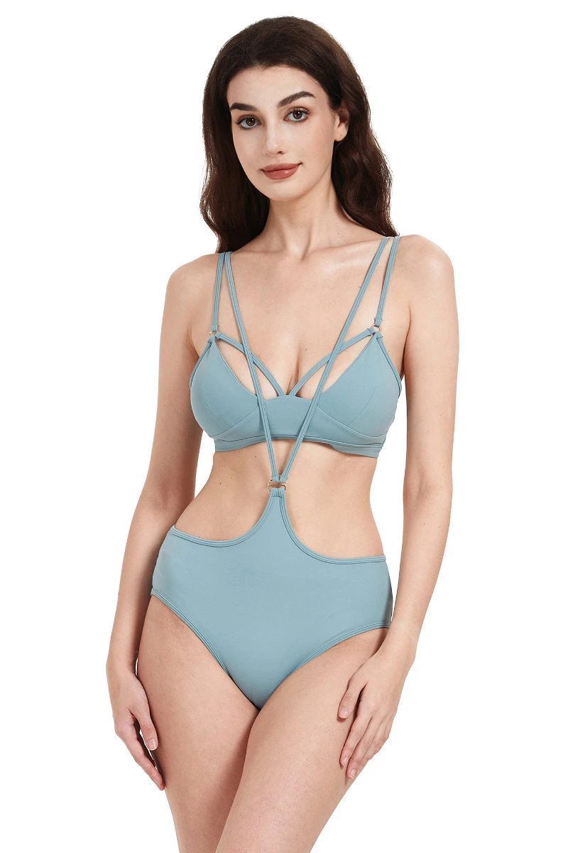 Hamade Activewear Strappy Top - Light Blue 5 Hamade Activewear Strappy Top - Light Blue - Image 5