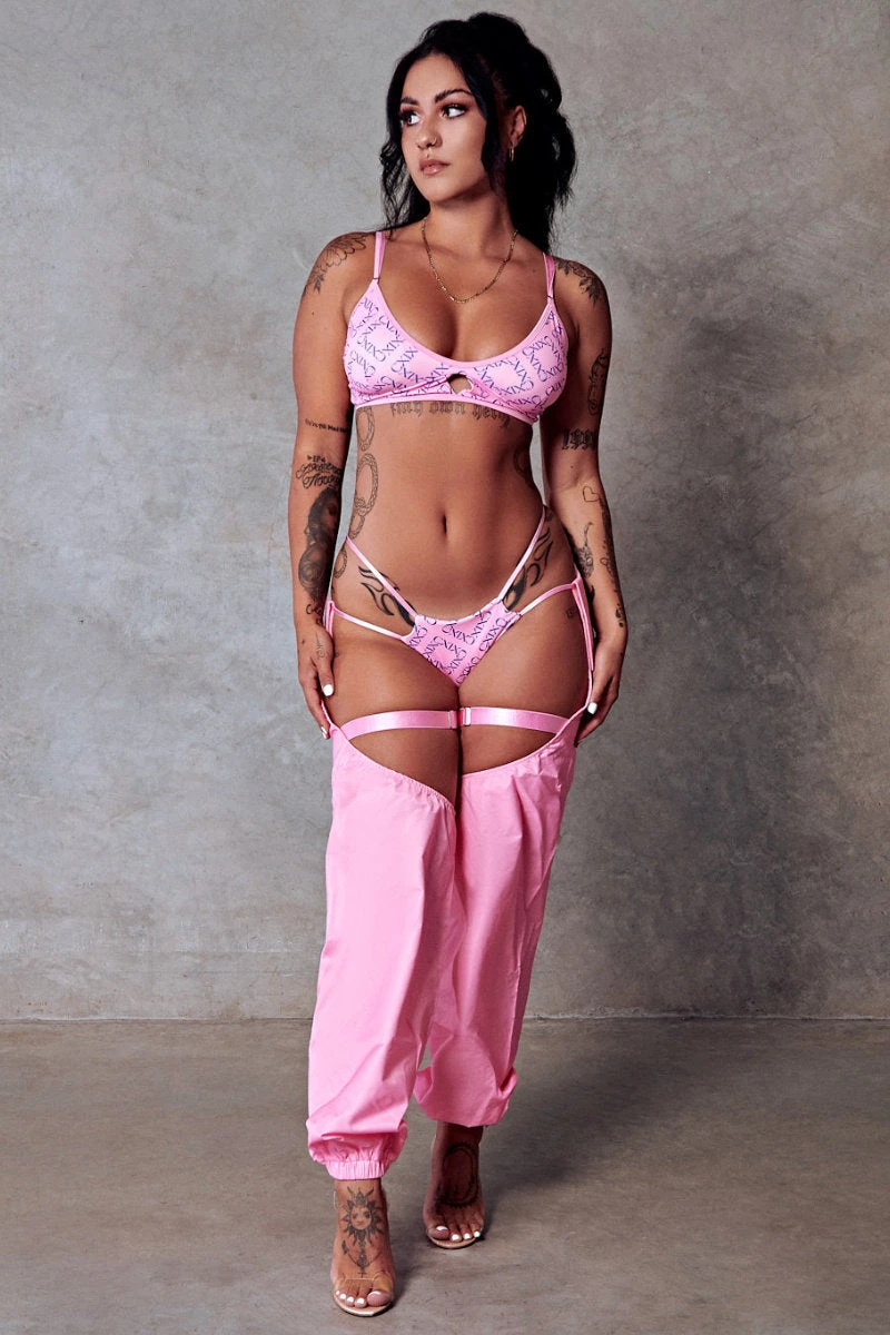 CXIX 119 High-Rise Thong Bottoms - Pink Print 9 CXIX 119 High-Rise Thong Bottoms - Pink Print - Image 9