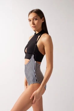 Shark Polewear Double-sided Sling Shorts - Striped/Black 9 Shark Polewear Double-sided Sling Shorts - Striped/Black -Pole Dance Clothing Shop IMG 0024