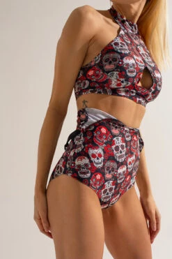 Shark Polewear Sling Shorts - Sugar Skulls 12 Shark Polewear Sling Shorts - Sugar Skulls -Pole Dance Clothing Shop IMG 0178