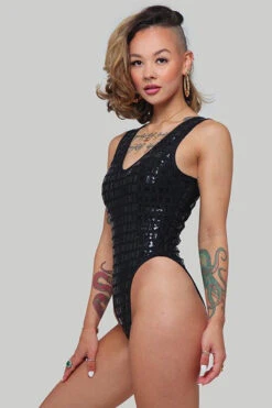 CXIX Gecko Grip Bodysuit - Black -Pole Dance Clothing Shop IMG 0325 LOW