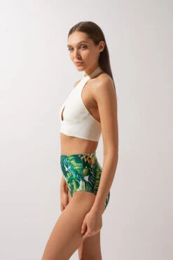 Shark Polewear High Waist Shorts - Green Fern -Pole Dance Clothing Shop IMG 0612