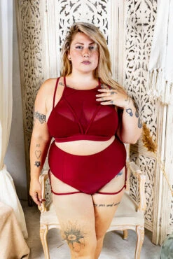 Chantay Polewear Vortex Top - Bordeaux -Pole Dance Clothing Shop IMG 3128