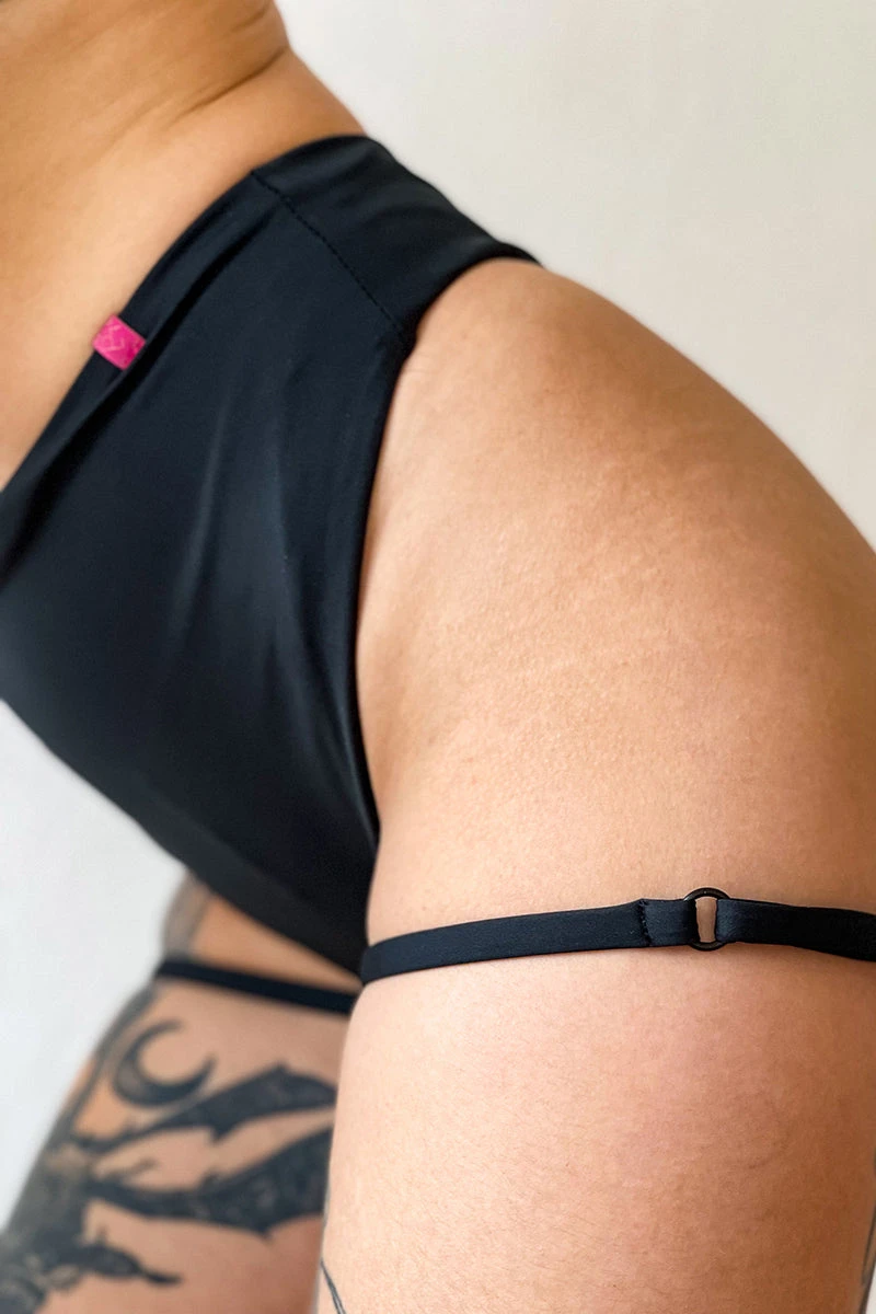 Pole Addict Bliss Adjustable Garter Shorts - Black 4 Pole Addict Bliss Adjustable Garter Shorts - Black - Image 4