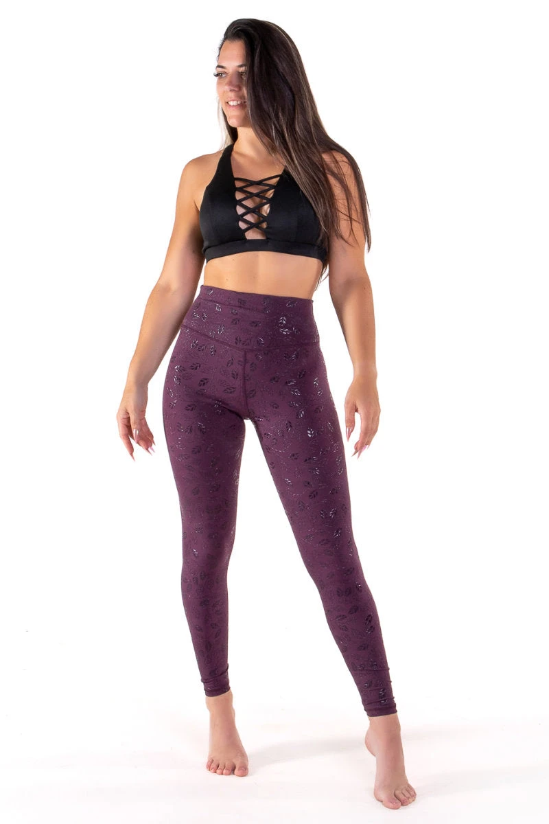 The Enviro Co. Extra Sticky Grippy Leggings - Plum 4 The Enviro Co. Extra Sticky Grippy Leggings - Plum - Image 4