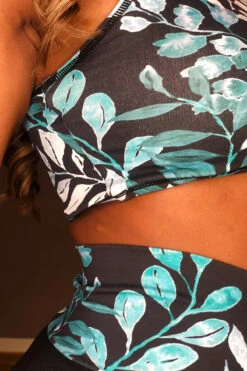 The Enviro Co. High Neck Crop Top - Daintree Night -Pole Dance Clothing Shop IMG 5067 1