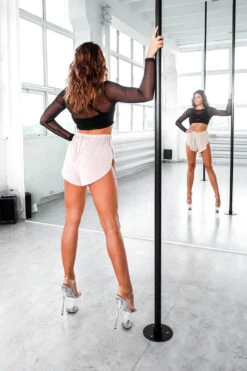 REV ACTIV Flow Shorts - Beige -Pole Dance Clothing Shop IMG 7334 2