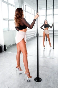 REV ACTIV Flow Shorts - Beige -Pole Dance Clothing Shop IMG 7339 2