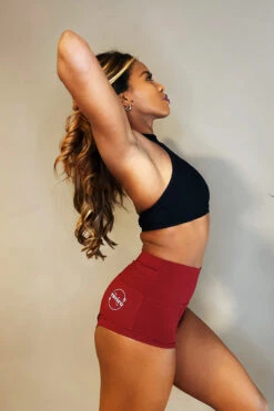 The Enviro Co. Smoove Shorts - Wine -Pole Dance Clothing Shop IMG 8088