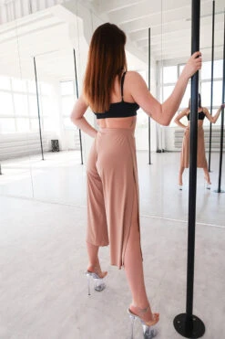 REV ACTIV Sensual Flow Pants (with Leg Slit) - Coffee 10 REV ACTIV Sensual Flow Pants (with Leg Slit) - Coffee -Pole Dance Clothing Shop IMG 8393 1