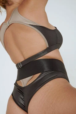 CXIX I Slay G-Banger Bottoms - Black/Mink -Pole Dance Clothing Shop I Slay Top Bottoms Mink Active wear Poledance dance Aerialist Fashion 2