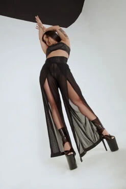 CXIX Snatched Mesh Make Moves Pants - Black -Pole Dance Clothing Shop I Slay Top Mesh Pants Black Active wear Poledance dance Aerialist 8
