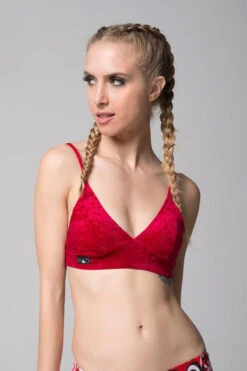 RAD Monica Top - Velvet Red -Pole Dance Clothing Shop KO42048 small 2