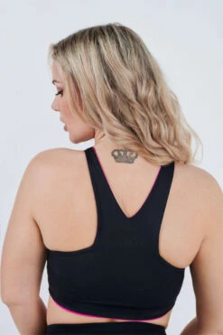 RAD Lover Reversible Top - Hot Pink/Black -Pole Dance Clothing Shop KOS 3493