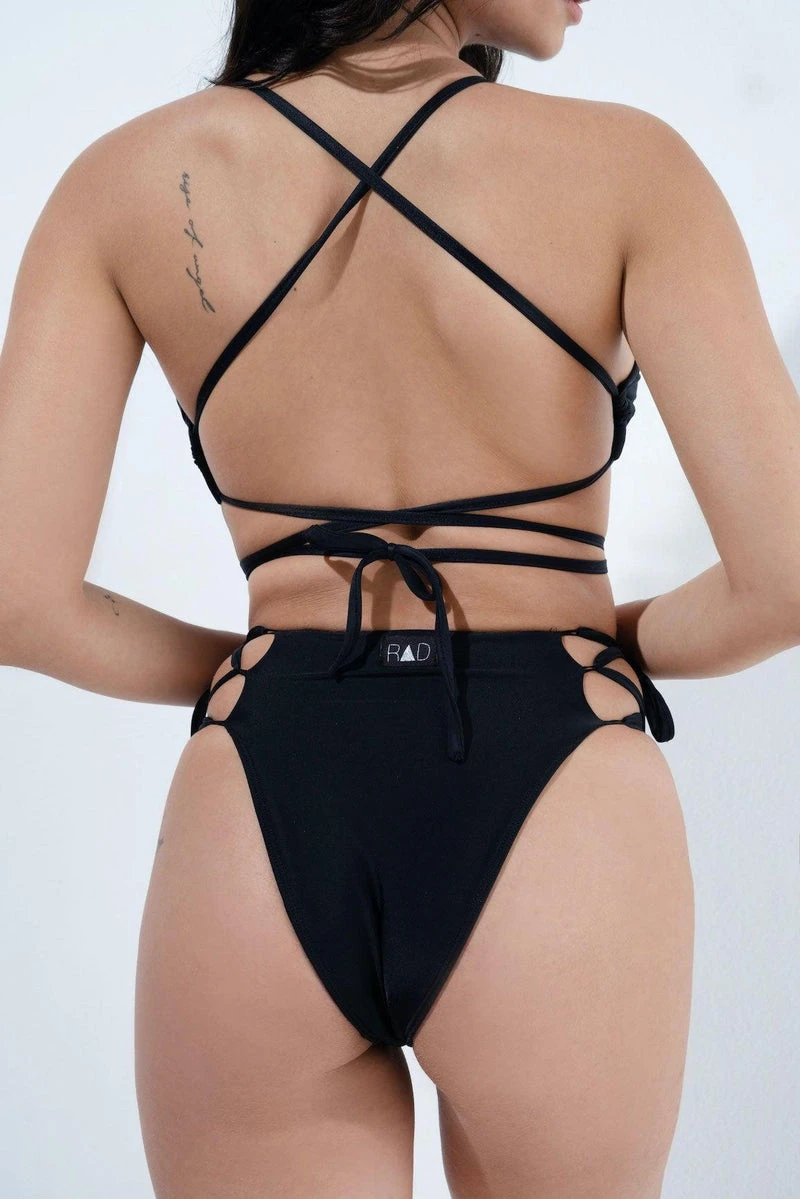 RAD Tie Me Up Shorts - Black 2 RAD Tie Me Up Shorts - Black - Image 2