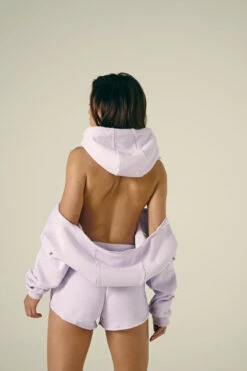 CXIX Droptop Zip Hoodie - Lilac -Pole Dance Clothing Shop Lilac Zip Jumper Baddies Loungewear Creatures of XIX 11