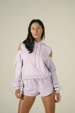 CXIX Droptop Zip Hoodie - Lilac -Pole Dance Clothing Shop Lilac Zip Jumper Baddies Loungewear Creatures of XIX 2
