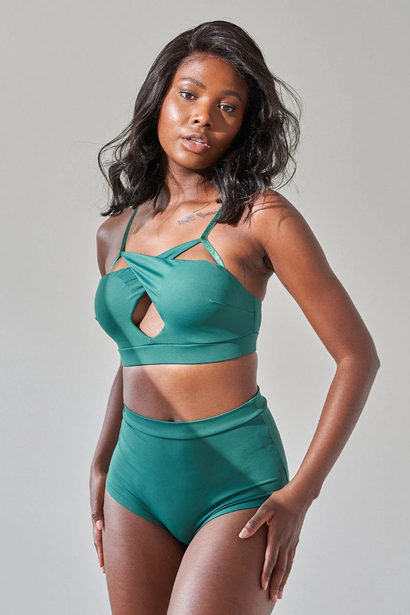 Lunalae Cleo Top - Recycled Emerald 1 Lunalae Cleo Top - Recycled Emerald